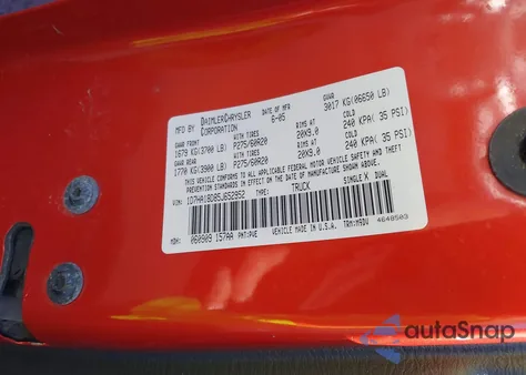 2005 Dodge Ram 1500 Slt/Laramie from USA, damaged, VIN 1D7HA18D85J652952